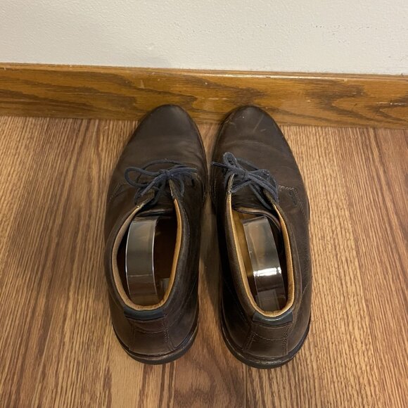 Ecco Men Size 43 US 9/9.5 Brown Leather Lace Up Chukka Ankle Boots - Picture 8 of 15